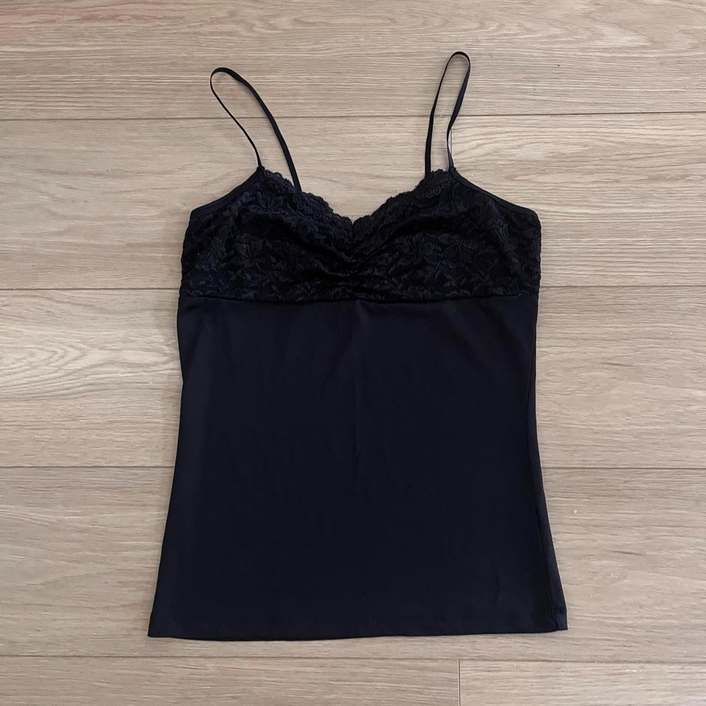 Black Lace Cami Tank Top Women S Coquette Whimsygoth Fairy Grunge Stretch
